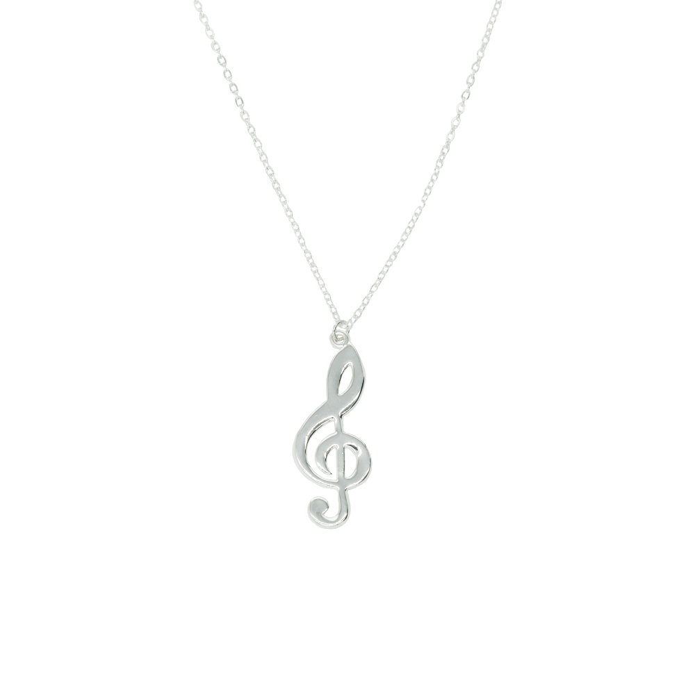 Zac's Alter Ego - Treble Clef Ketting - Zilverkleurig